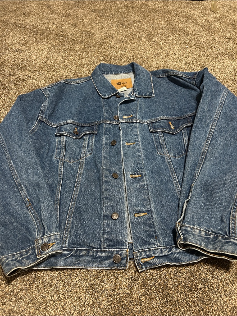 Vintage International Denim iD Jean Jacket XL Made in Canada 100% Cotton 90s
